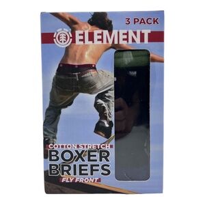 Element Cotton Stretch Men's Boxer Briefs With Fly Front